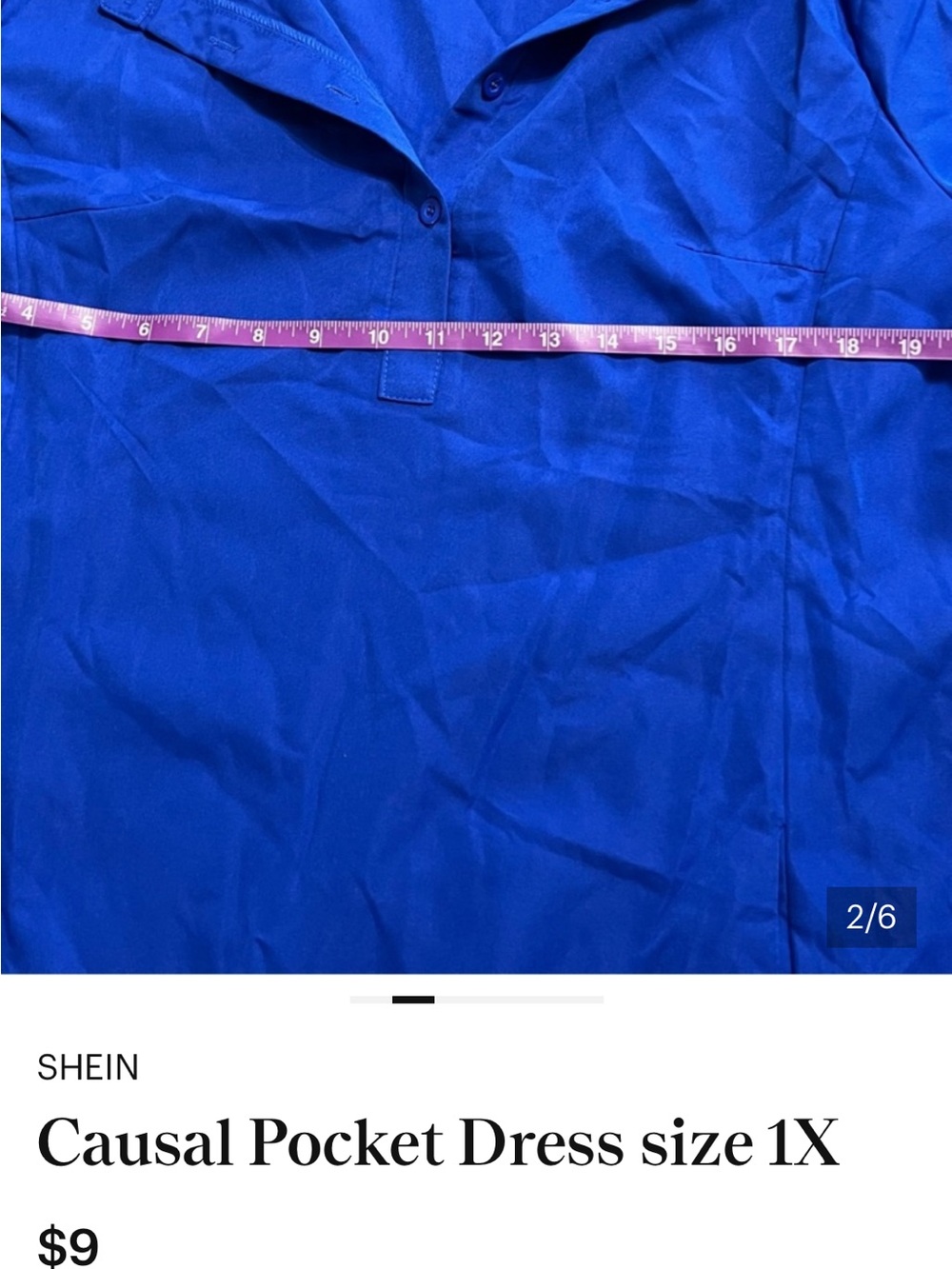 Causal Pocket Dress size 1X